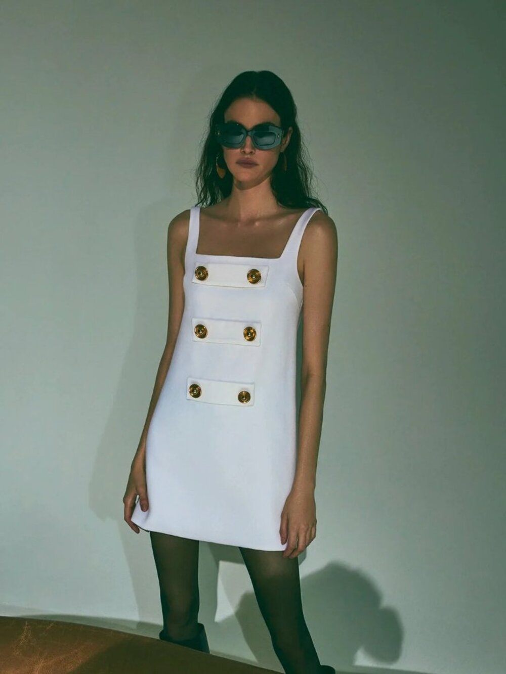 NWT Alexis wool mini shift pearl white Luya dress